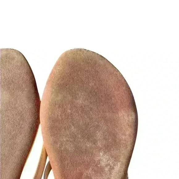 Paro Sandals Made in Brazil Peach Sz 8 with Gold accents - Picture 8 of 9